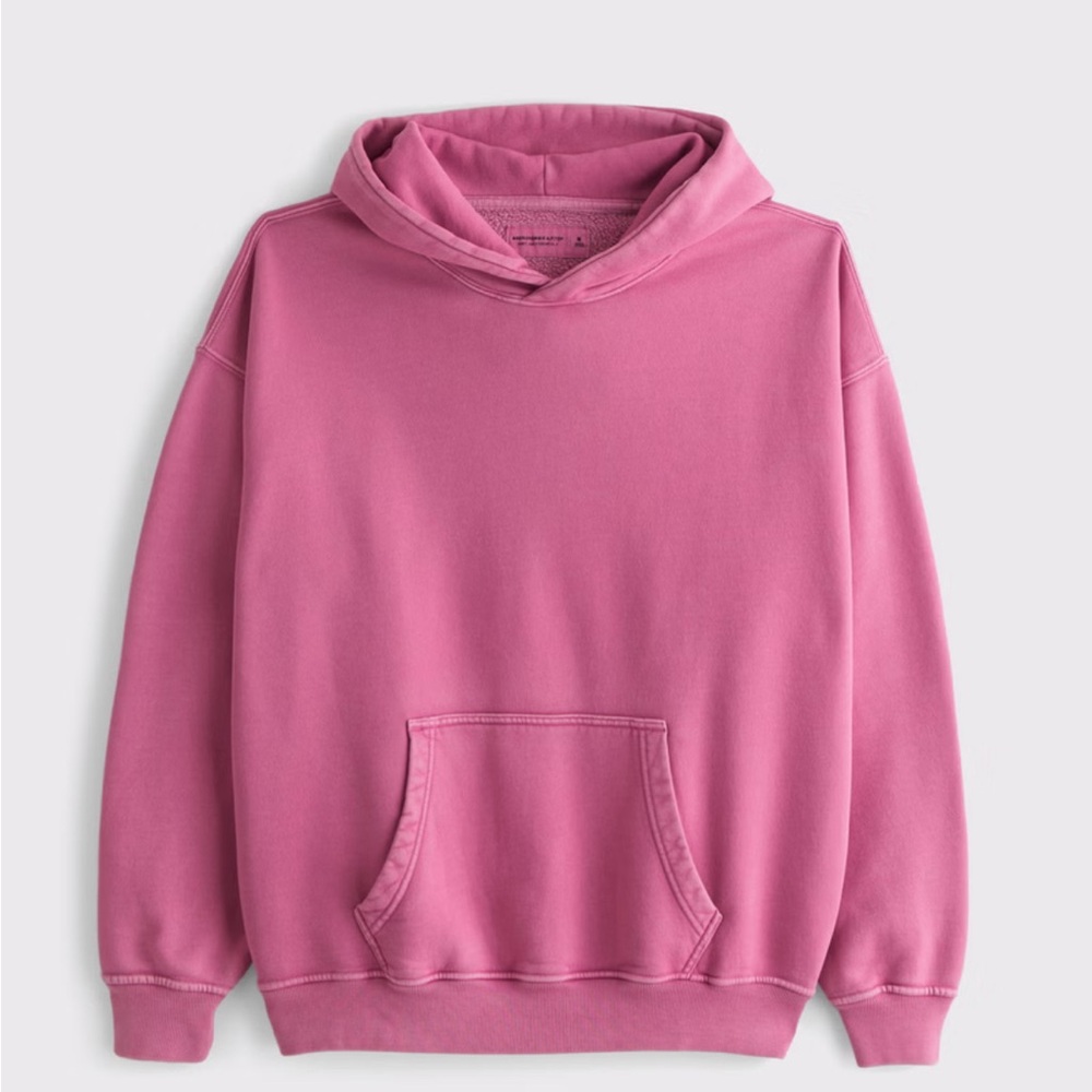 Abercrombie & Fitch Men's pink essential popover Hoodie